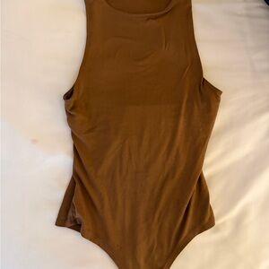 Gaze Brown Sleeveless Bodysuit size xs